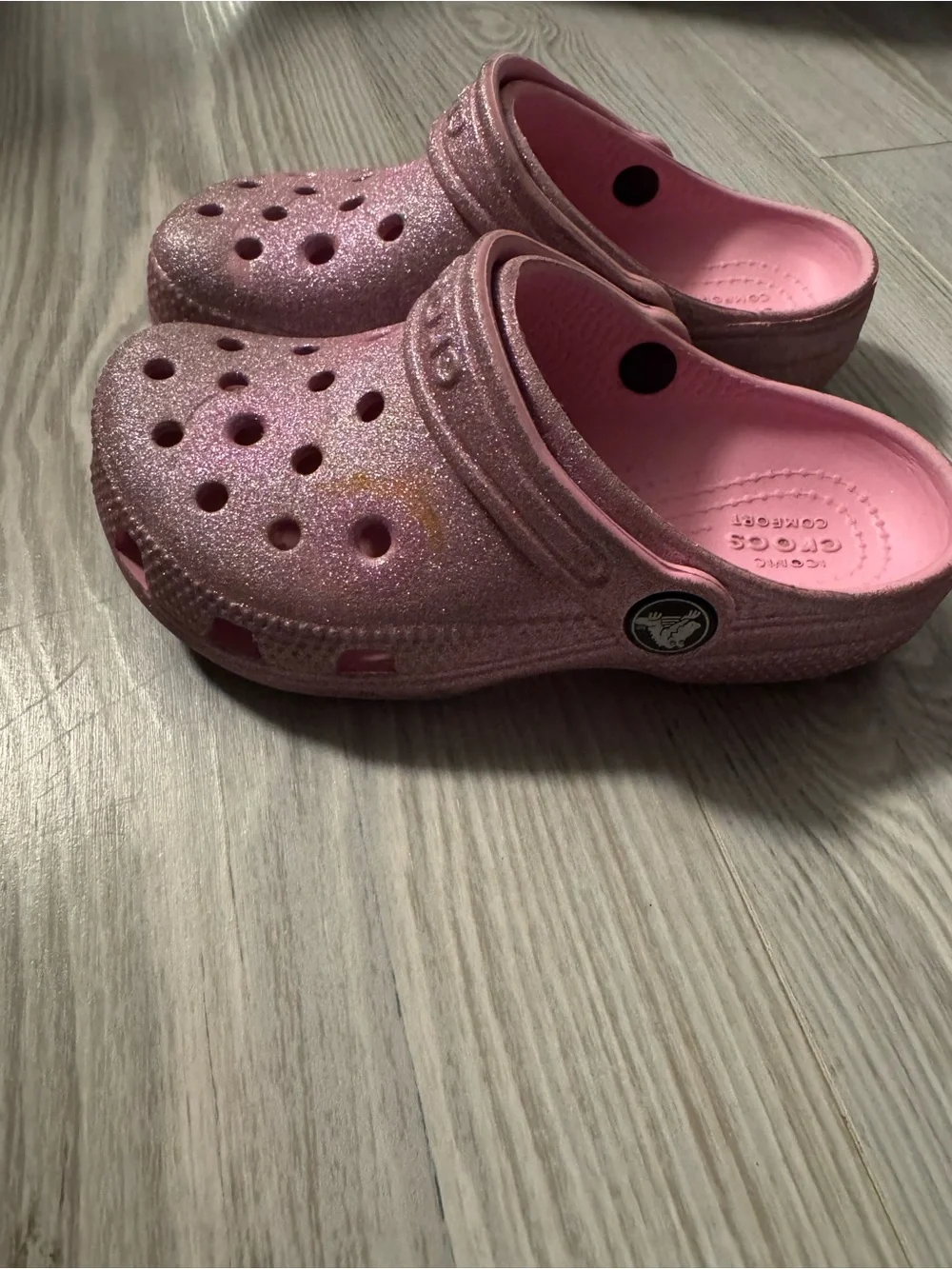 CROCS Kids' Sparkle Clogs in Pink